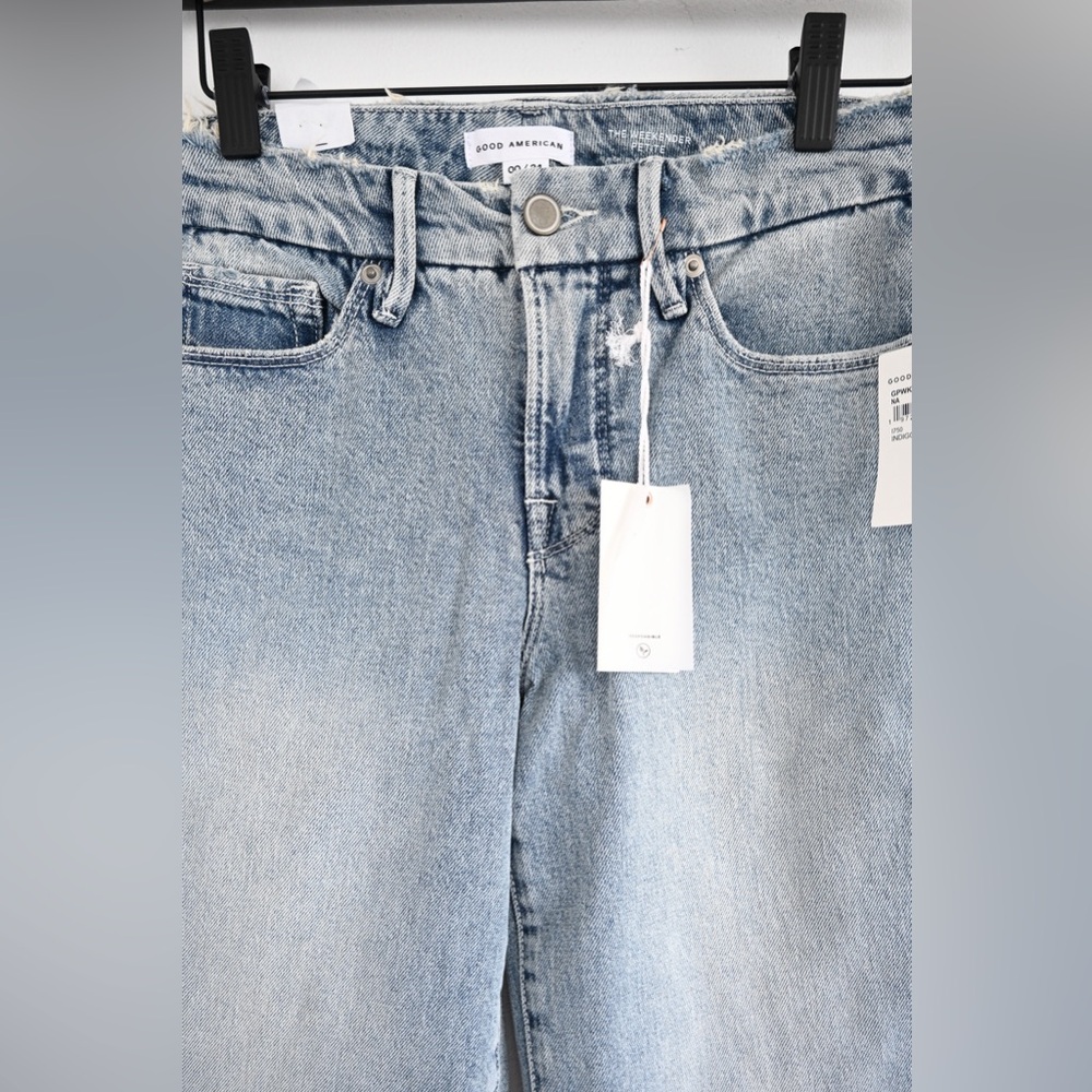 Good American The Weekender Petite Jeans, New With Tags, Size 00 - Picture 9 of 10